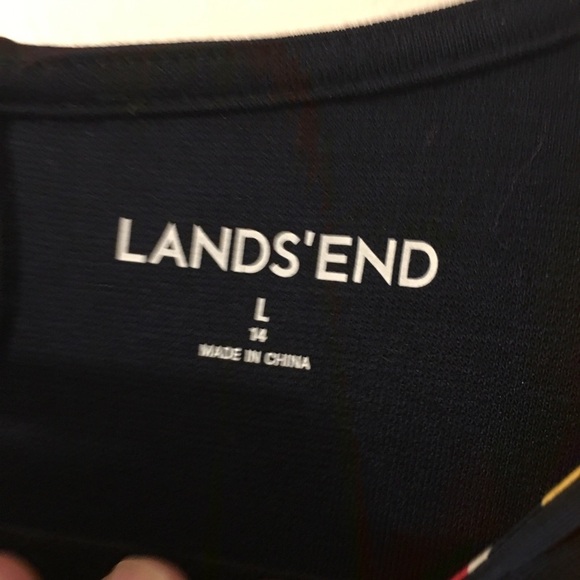 Lands’End | NWT Lighthouse Stripe Navy Flare Dress - Picture 4 of 7